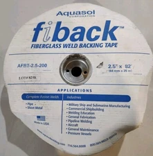 Aquasol AFBT-2.5-200 Fiback Weld Backing Tape 200 AMP 2.5" Wide X 82' LONG
