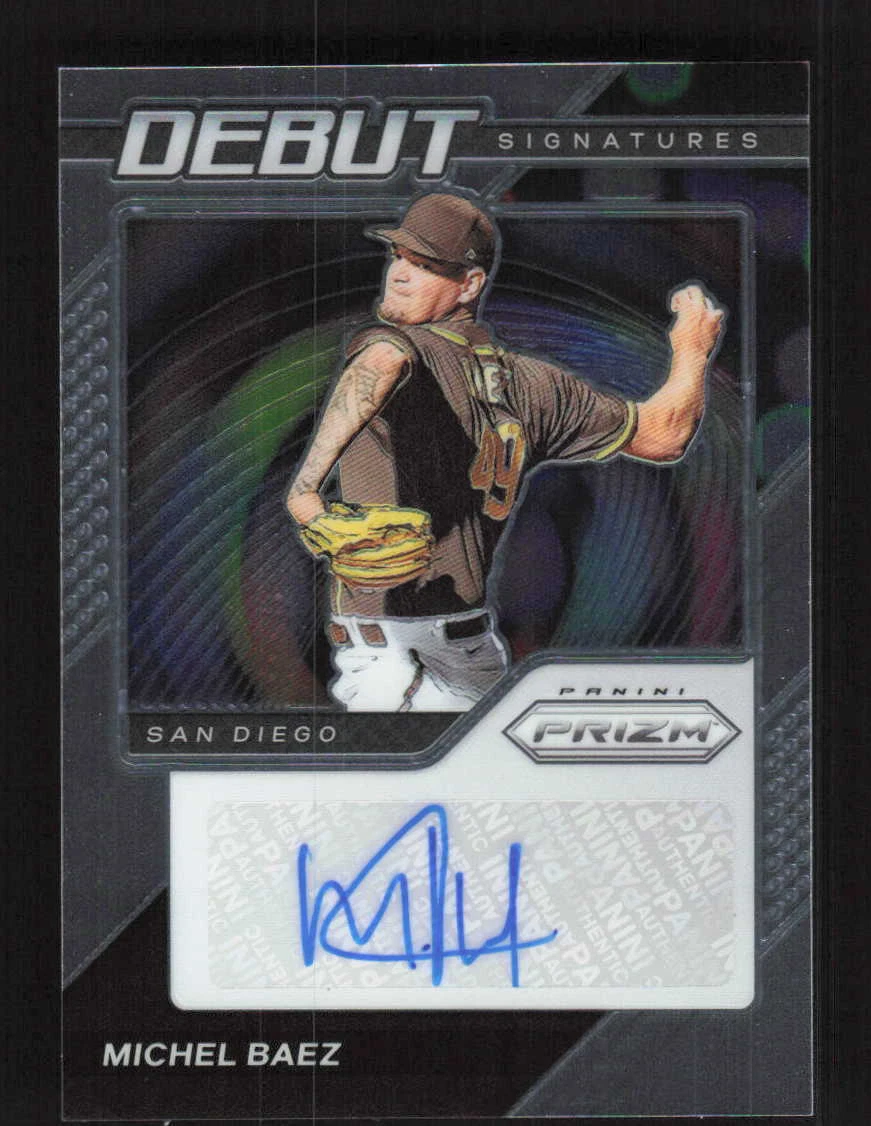 Michel Baez AU 2021 Panini Prizm Debut Signatures San Diego Padres #DS-MB
