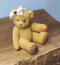 1998 Cherished Teddies Avon Exclusive July Ruby Birthstone Bear 516929 EnescoVtg
