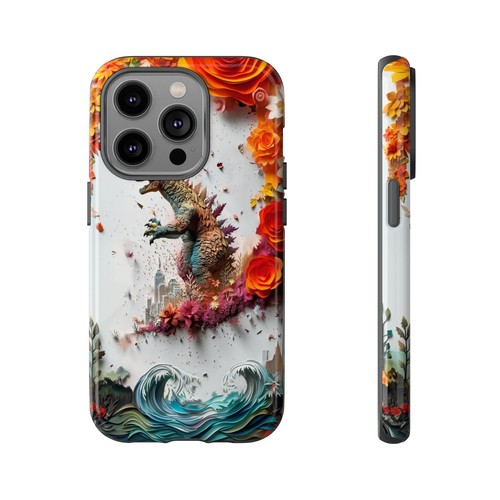 Phone Ink - Tough Case for iPhone Galaxy Pixel - Dino Monster Kaiju Paper Cut - Picture 34 of 191