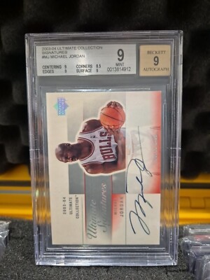 2003-04 Ultimate Collection Signatures MICHAEL JORDAN #MJ BGS 9