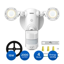 SANSI LED Security Light Waterproof Flood Light with Motion Detection 2000LM 15W