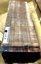 ONE BEAUTIFUL KILN DRIED RED QUEBRACHO TURNING BLANK WOOD LUMBER 4" X 4" X 12"
