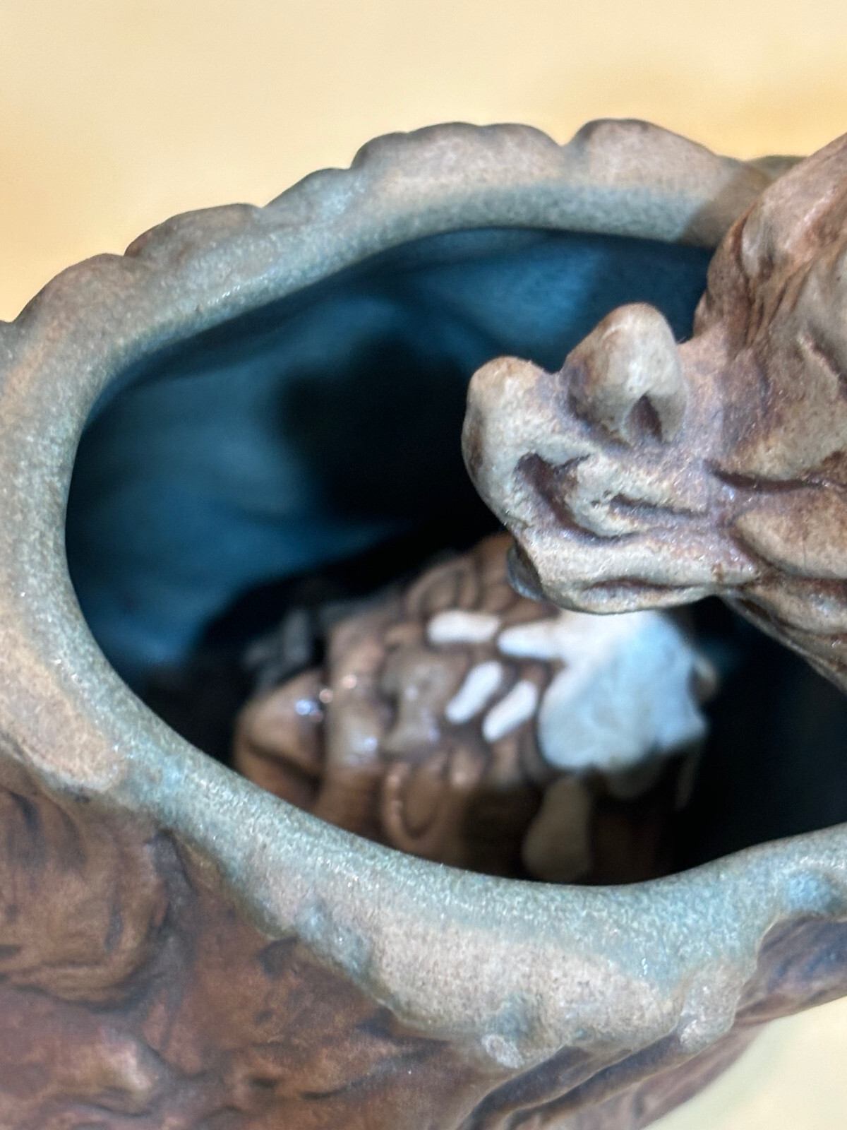 '73 Jim Rumph SPLATTER BIRD VTG Ceramic Tankard Mug Pooping Raven Troll ...