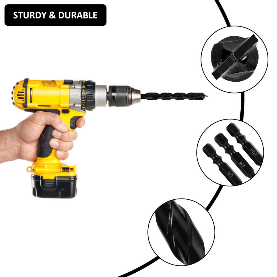 10Pcs Concrete Drill Bit Set Carbide Steel Masonry Drill Bit Set 1