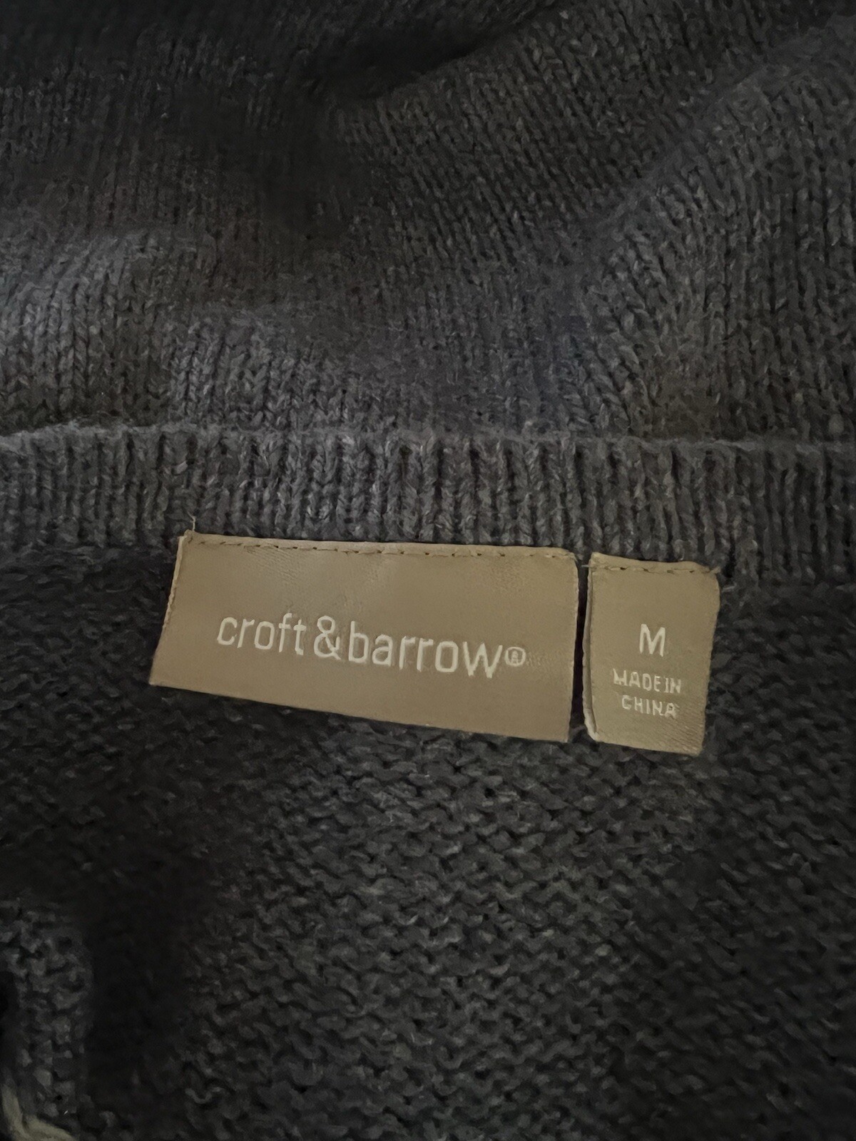 Croft & Barrow Blue Full Zip Patchwork Christmas … - image 7