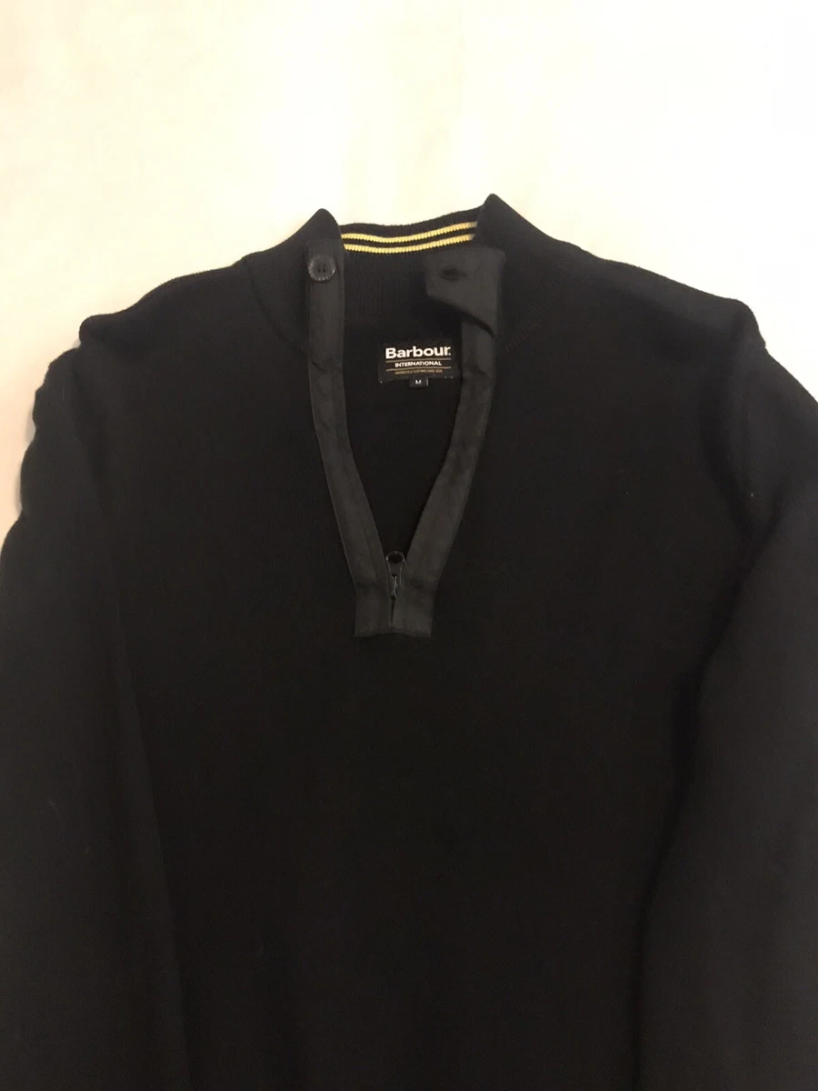 Barbour jumper cheap mens Black