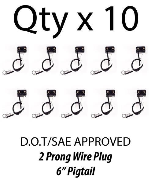 2 Prong Pigtail Wire Plug for Truck Trailer Side Marker ...