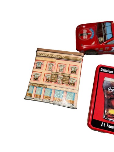 Set Of 6 Coca-Cola Tin LOCKER Metal Container 3D Tins Car Fridge Pharmacy - Picture 6 of 10