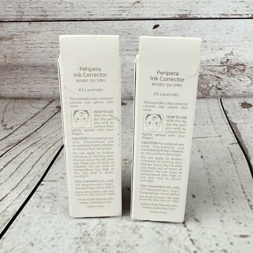 Paquete de 2 correctores de tinta Peripera #3 lavanda 0,28 oz maquillaje hidratante caducado 2021 N - Imagen 3 de 4
