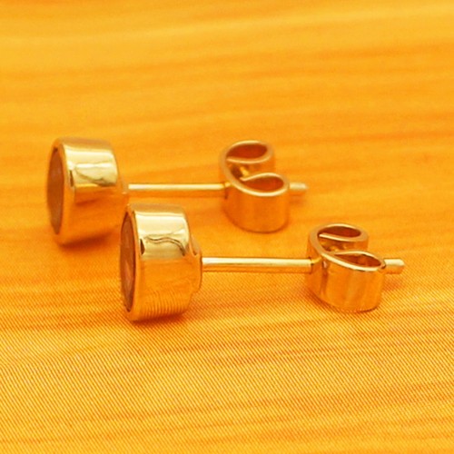14k Gold Tanzanite Earrings Handmade Gemstone Jewelry Solid Gold Jewelry - Picture 9 of 10