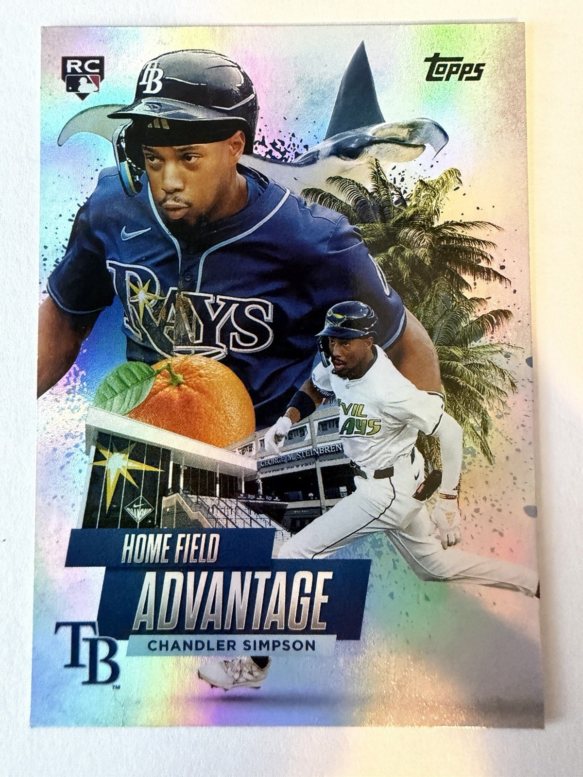 2025 Topps Update Chandler Simpson RC HOME FIELD ADVANTAGE #HA-50 Tampa Bay Rays