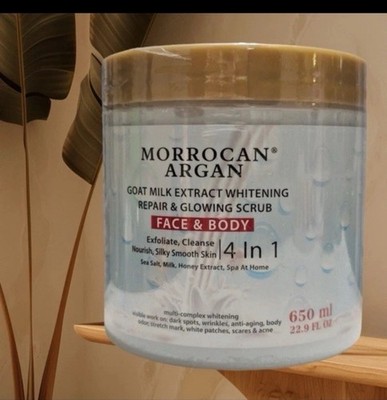 Marokkanischer Argan Ziegenmilchextrakt Whitening Repair & Glowing Scrub 4-in-1 (650g)