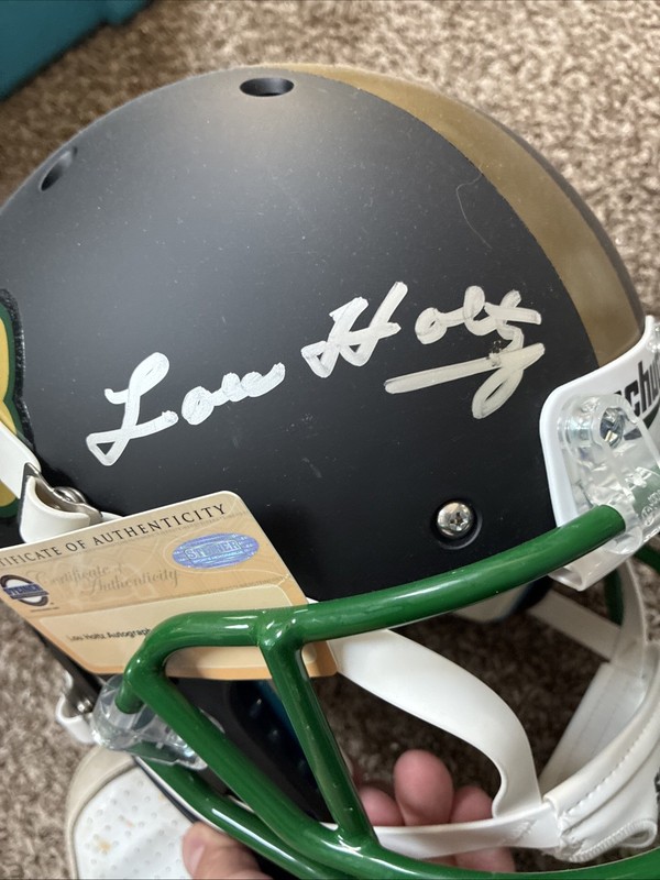 Lou Holtz Signed Notre Dame Helmet