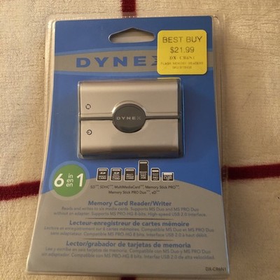 Memory Card Reader Writer Dynex 6-in-1  DX-CR6N1 NIB