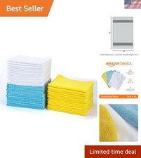 Ultra-Soft Microfiber Cleaning Cloths, 48-Pack, Washable  Versatile - 16" x 12"