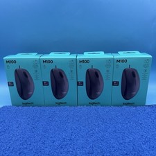 4x Logitech M100 Mouse - Corded USB Mouse