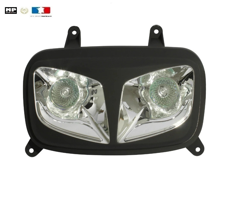 Double optique Replay RR8 noir phare avant MBK Booster 50 et Yamaha Bws 2004 à 2015