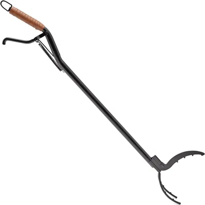 Dragonfire by Coleman Log Grabber 40" Long Fire Pit Tong w/ Durable Steel Shaft