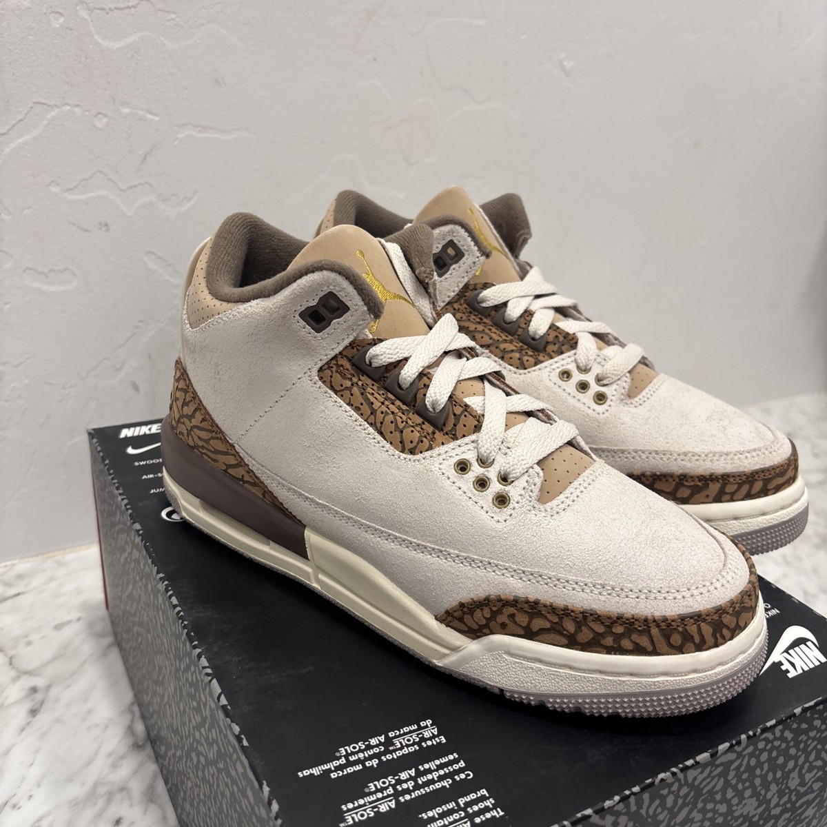 Jordan 3 Retro Palomino Mocha Brown GS DM0967-102 Size US 