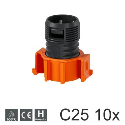 PRIMO Elektroinstallation End- und Übergangstülle C25 P955-25-NK 10 Stück