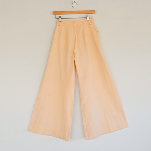 Vintage 1970’s Pants Women’s Peach Elephant Bell Bottoms Hippy Disco JCPENNEY - Picture 3 of 10