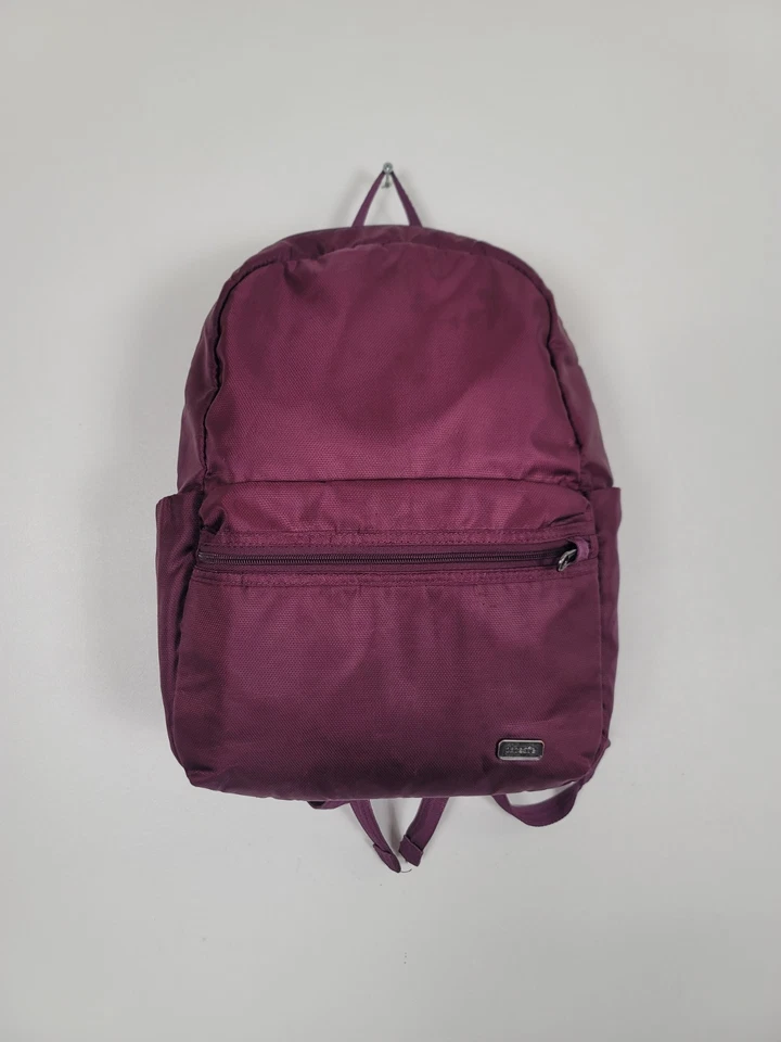 Mochila Pacsafe Daysafe 16L púrpura mora seguridad de viaje bolsa de día antirrobo Foto 2 de 4