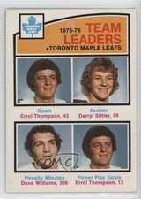 1976-77 O-Pee-Chee Team Leaders Errol Thompson Darryl Sittler Tiger Williams 0e2