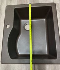 KRAUS Quarza 25" L Dual Mount Single Bowl Granite Kitchen Sink KGD-441BLACK