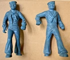 Marx Vintage 1950s Soft Plastic 60mm Blue Navy Sailor Walking Figure