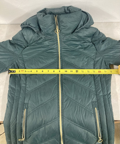 Michael Kors Packable Down Fill Puffer Jacket/Coat Dark Green Women XS - Picture 9 of 11