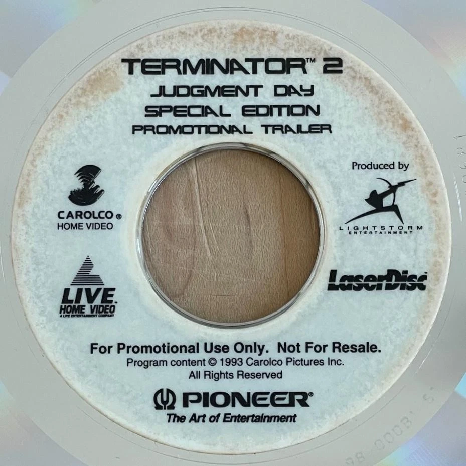TERMINATOR 2 JUDGMENT DAY Special Edition Promotional Trailer 8-inch Laserdisc Foto 4 de 4