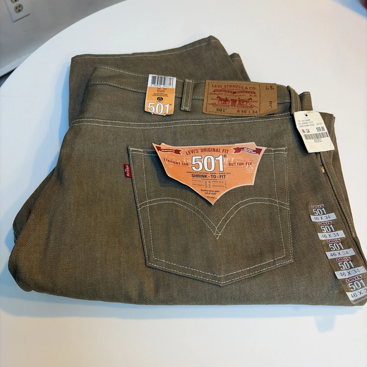 Levi's 501 Shrink-To-Fit Brown Jeans for Men for sale | eBay