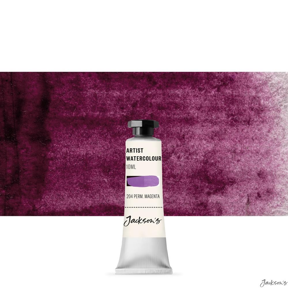 Jackson's : Artist Watercolour Paint : 10ml : Permanent Magenta : Tube of Hig...
