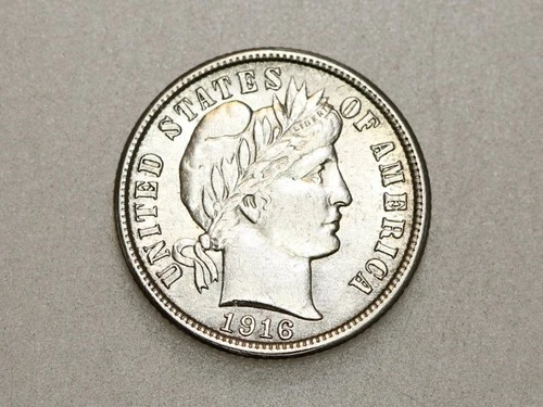 1916 10C BARBER SILVER ONE DIME