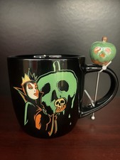 Disney Villains Snow White Evil Queen Mug w/ Poisoned Apple Stir Stick