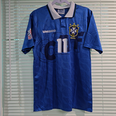BRAZIL Away World Cup 94 - Soccer - Jersey Retro - ROMARIO #11
