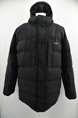 PEAK PERFORMANCE Hudson Jacke Parka Daunen isoliert Kapuze wattiert schwarz Mantel XXL