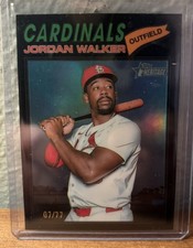 2026 Topps Heritage Chrome Jordan Walker /77 Black Refractors #399 Cardinals