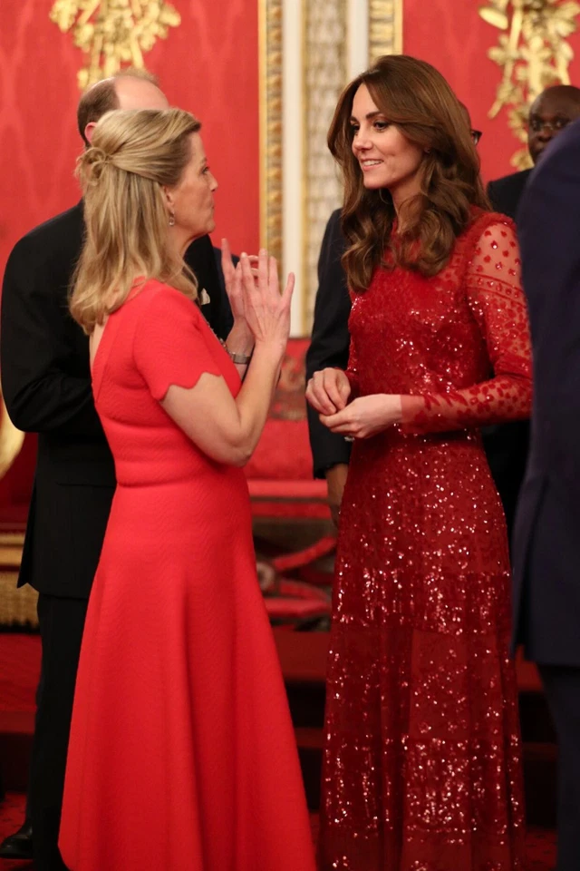 Needle & Thread Aurora, Red Sequin Maxi Dress UK 8 Us 4 ASO Kate Middleton Royal - Image 3 of 4