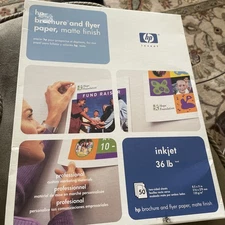 NEW SEALED HP brochure and flyer paper Matte (50 Sheets 8.5 x 11 In) 36lb C6955A