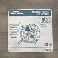 Broan Gable Mounted Fan House Attic Ventilator 35316 New