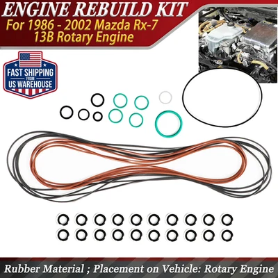 For Mazda RX-7 1986-2002 13B Engine Turbo & Non Turbo O-Ring Seal Rebuild Set - Image 1 of 4