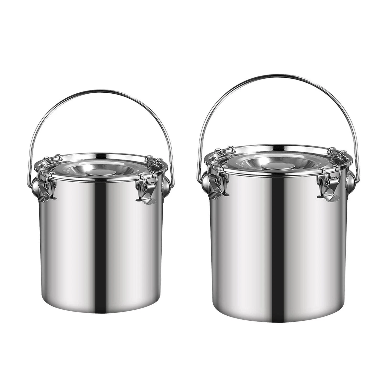 Stainless Steel Sealed Bucket with Lid Multipurpose Oil Bucket with Seal Storage