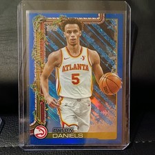 Topps Dyson Daniels #H51 Atlanta Hawks 2025-26 Holiday Blue Glitter Card