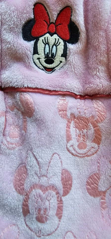 Abrigo con Capucha de Felpa Disney Minnie Mouse Rosa Talla 4T Poco Uso Foto 2 de 4