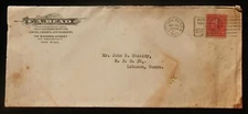 1929 POSTAL HISTORY F. A. Read Fruit Growers Paper Crates Baskets Warren St. NYC