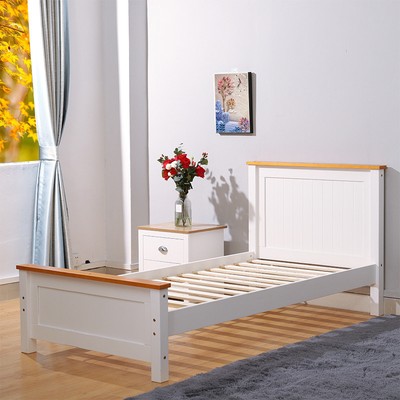 2 Colors 3 Sizes Bedframe Single Double Bed Frames Bedroom Furniture Wooden Unit Ebay