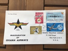 ICOLLECTZONE 1953 Ghana Airways Inauguration FF Flight Cover (F300)