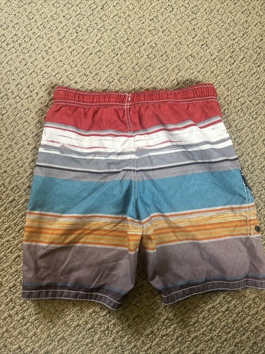 Mossimo Board Shorts Swim Trunks Size S Multicolor Striped Drawstring Pock - Picture 3 of 3